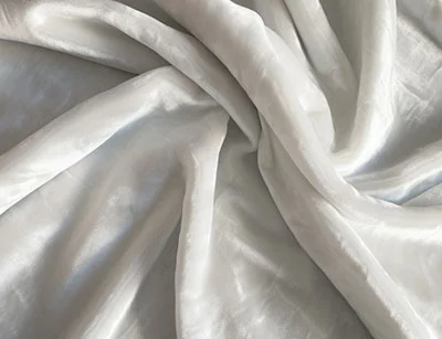 White Crushed Velvet Fabric